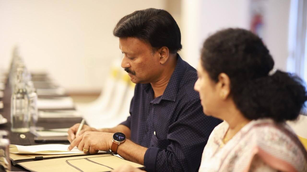 Mr. Madhavan Praveen, General Manager-Projects at Technopark at the MoU signing.