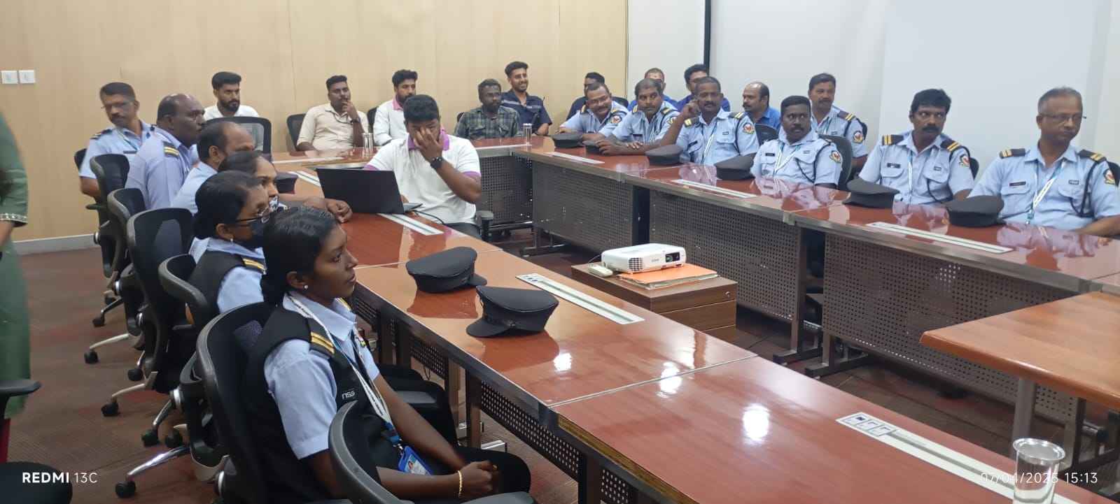 Technopark security personnel attending the session.