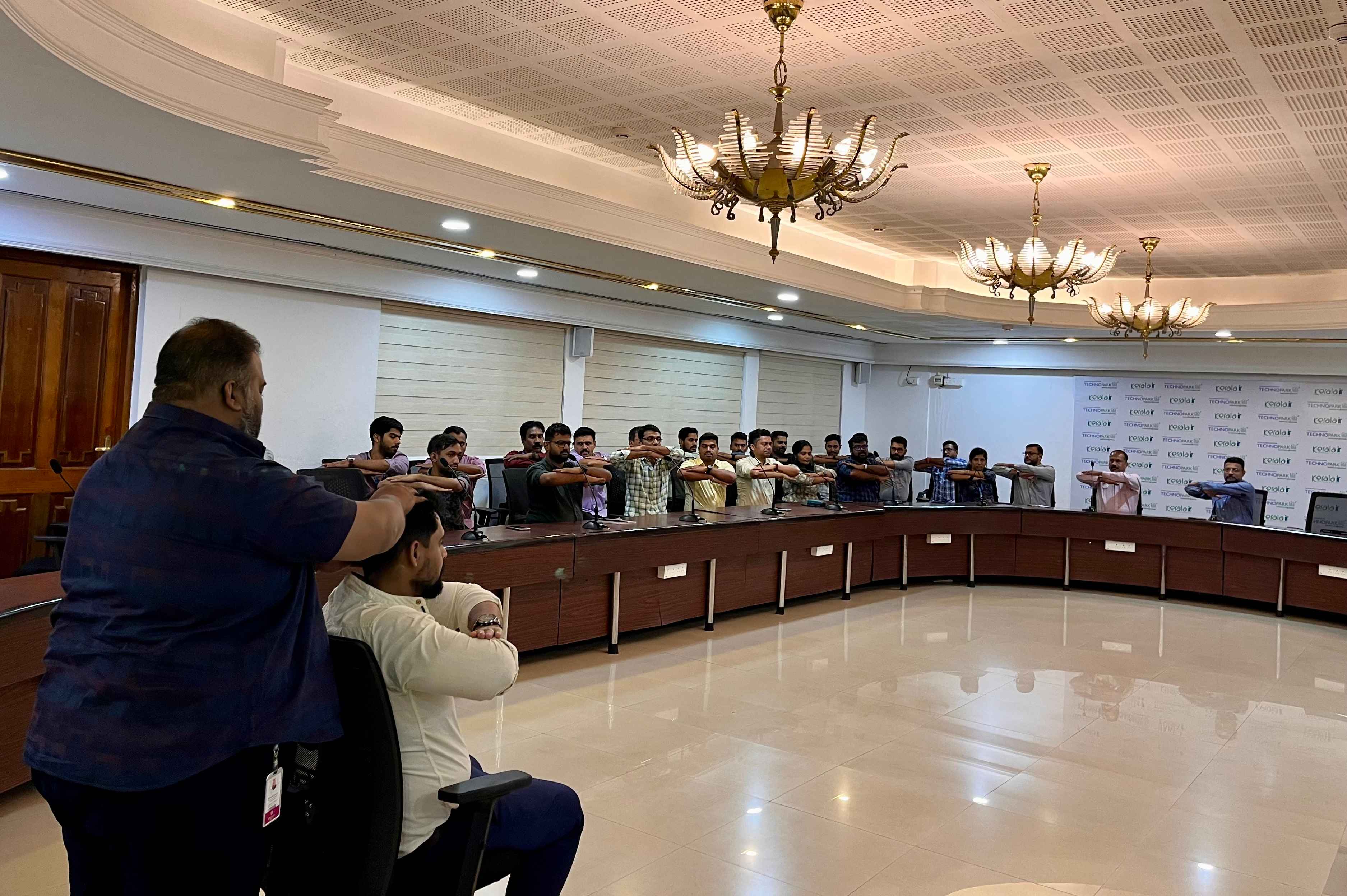 Mr. Nanda Gopan provided valuable insights on improving posture and maintaining a healthy spine.