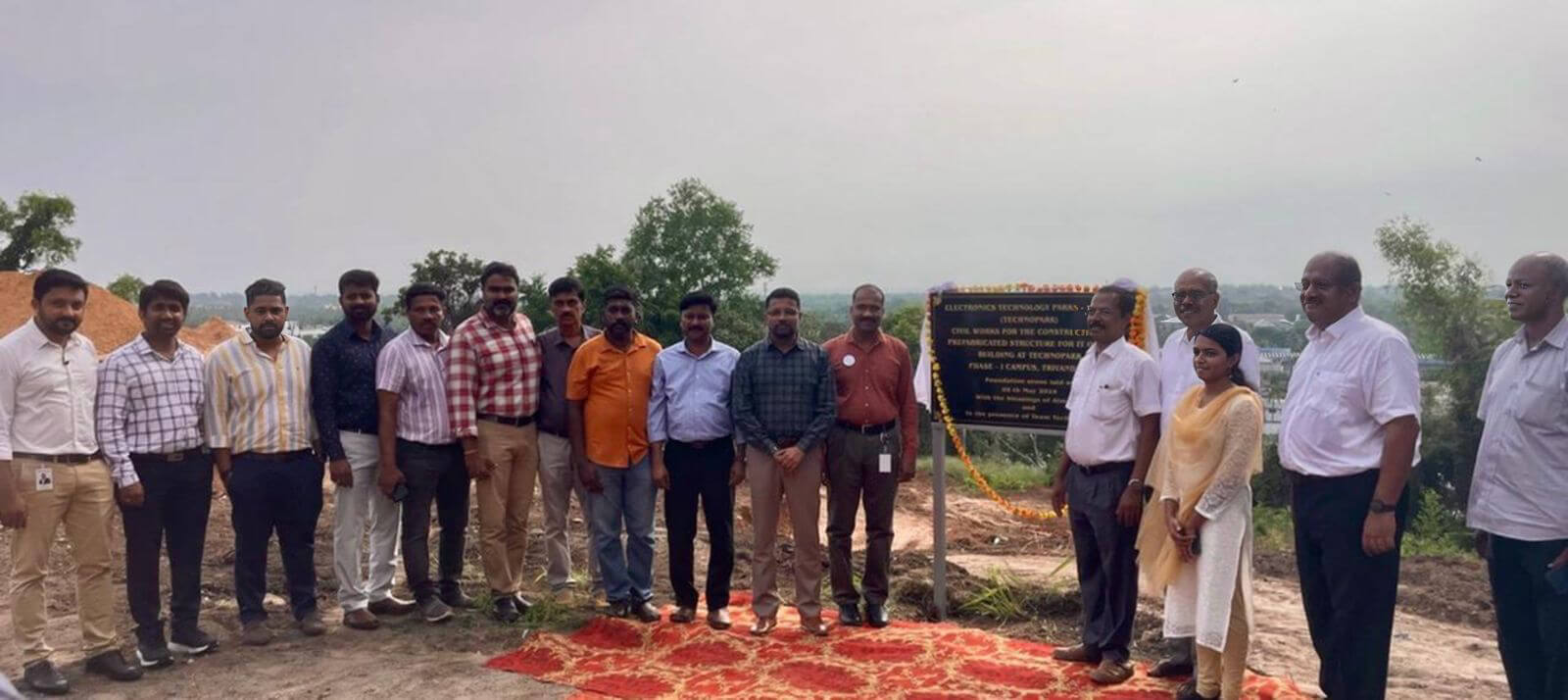 At the first prefab building site at Technopark Phase I.