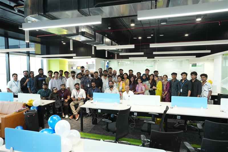 Team Beagle Security at the 5th anniversary celebration in the new office.