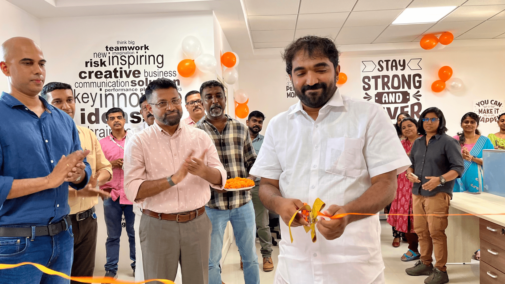 Shri Chandy Oommen, MLA, inaugurating Tricta Technologies' office at Gayatri, Technopark Phase I.