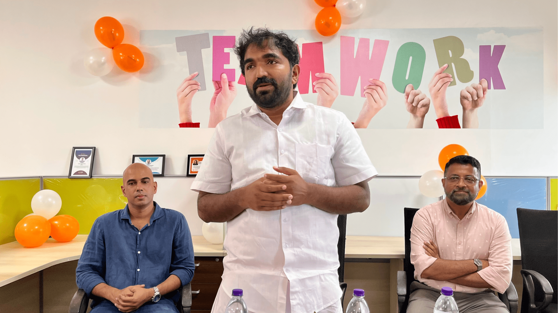 Shri Chandy Oommen addressing the gathering.