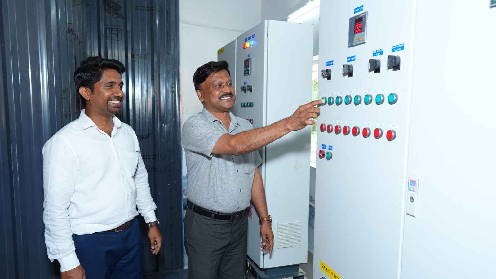 Mr. Madhavan Praveen, GM Projects Technopark, operating the STP.