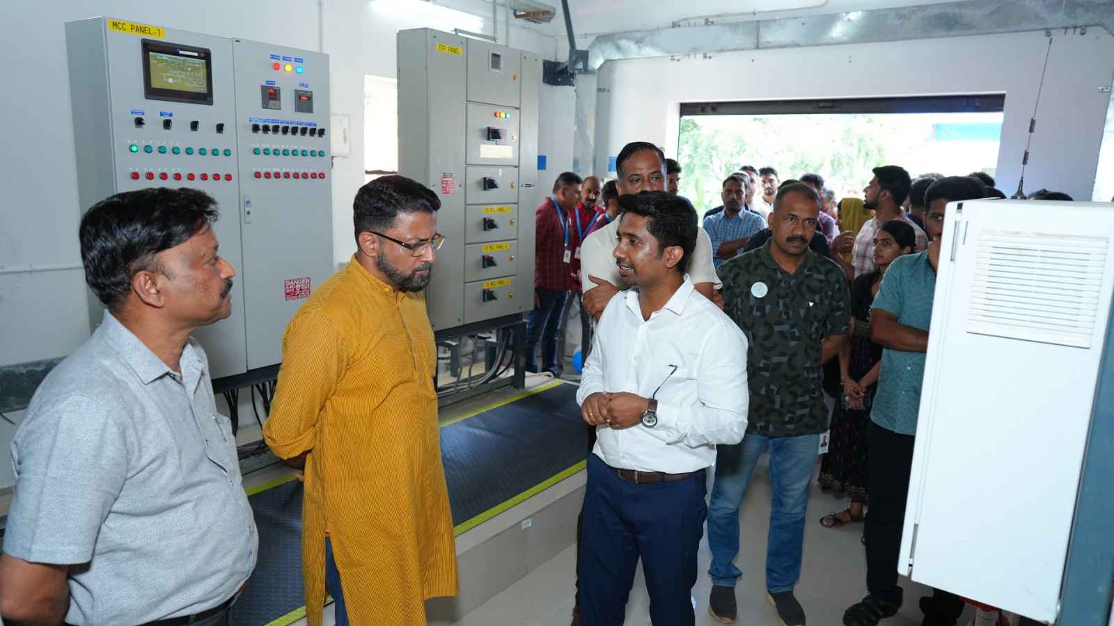 Mr. Abhilash MR elucidating the functioning of the STP.