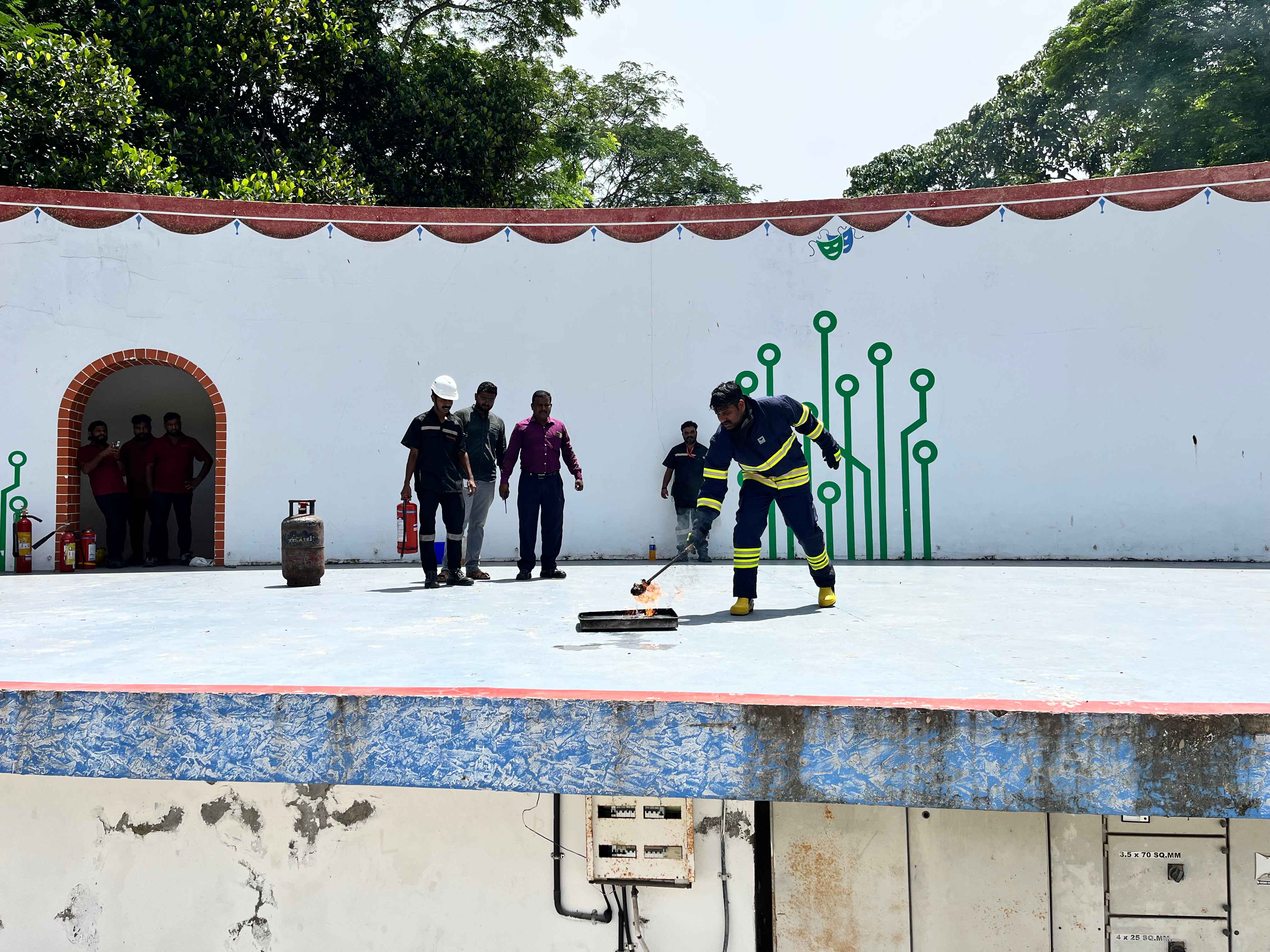 The Fire & Safety team demonstrated emergency response procedures.