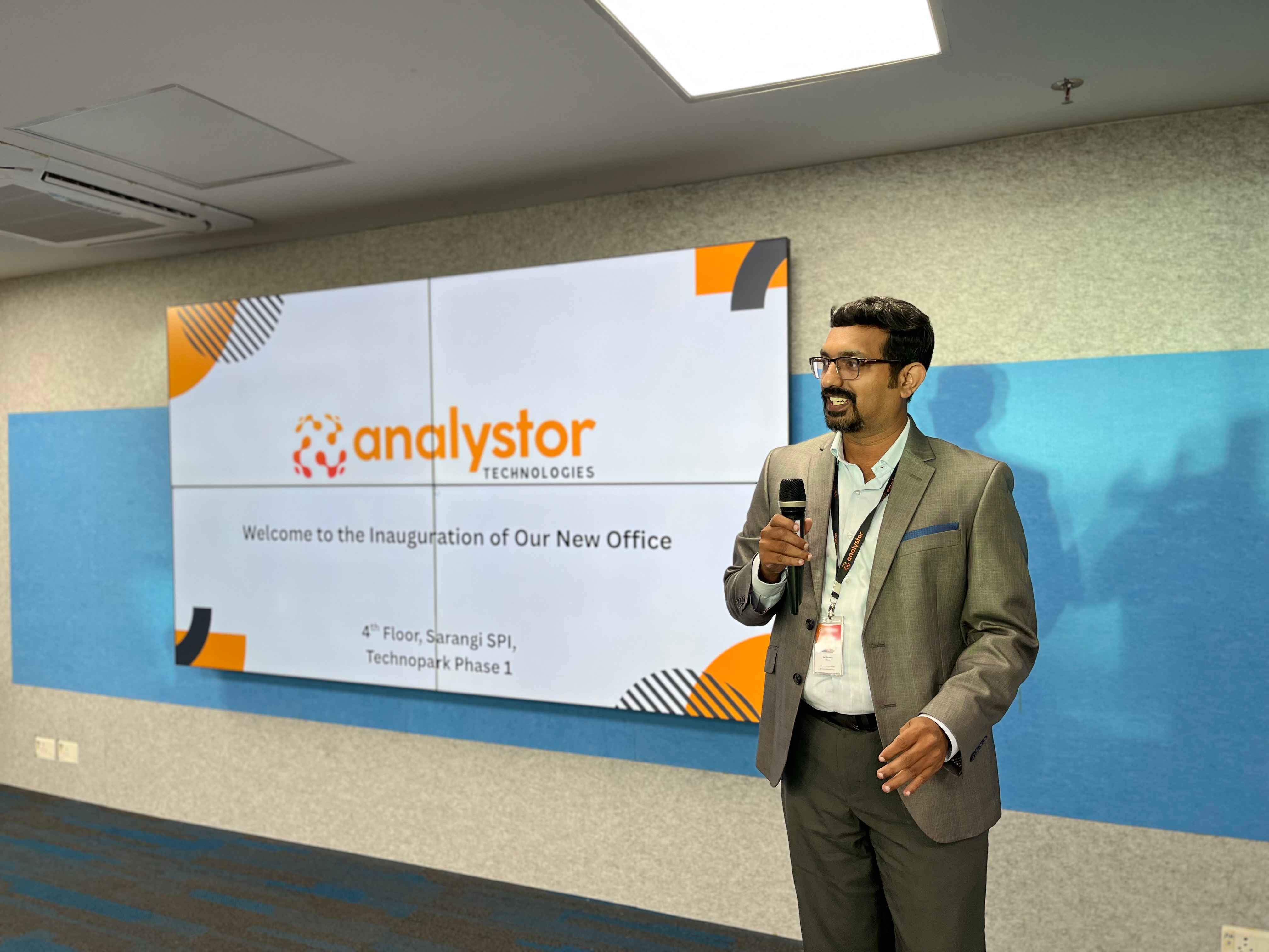 Analystor CQO, Mr. Sai Ganesh, addressing the gathering.
