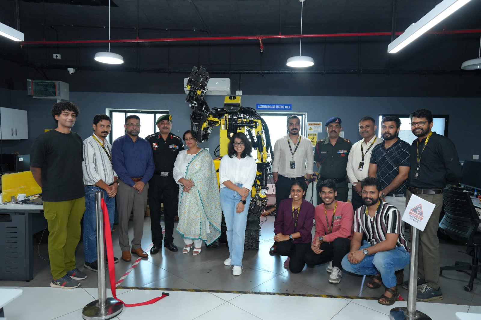 The delegation at the Genrobotics facility in Technopark Phase I.