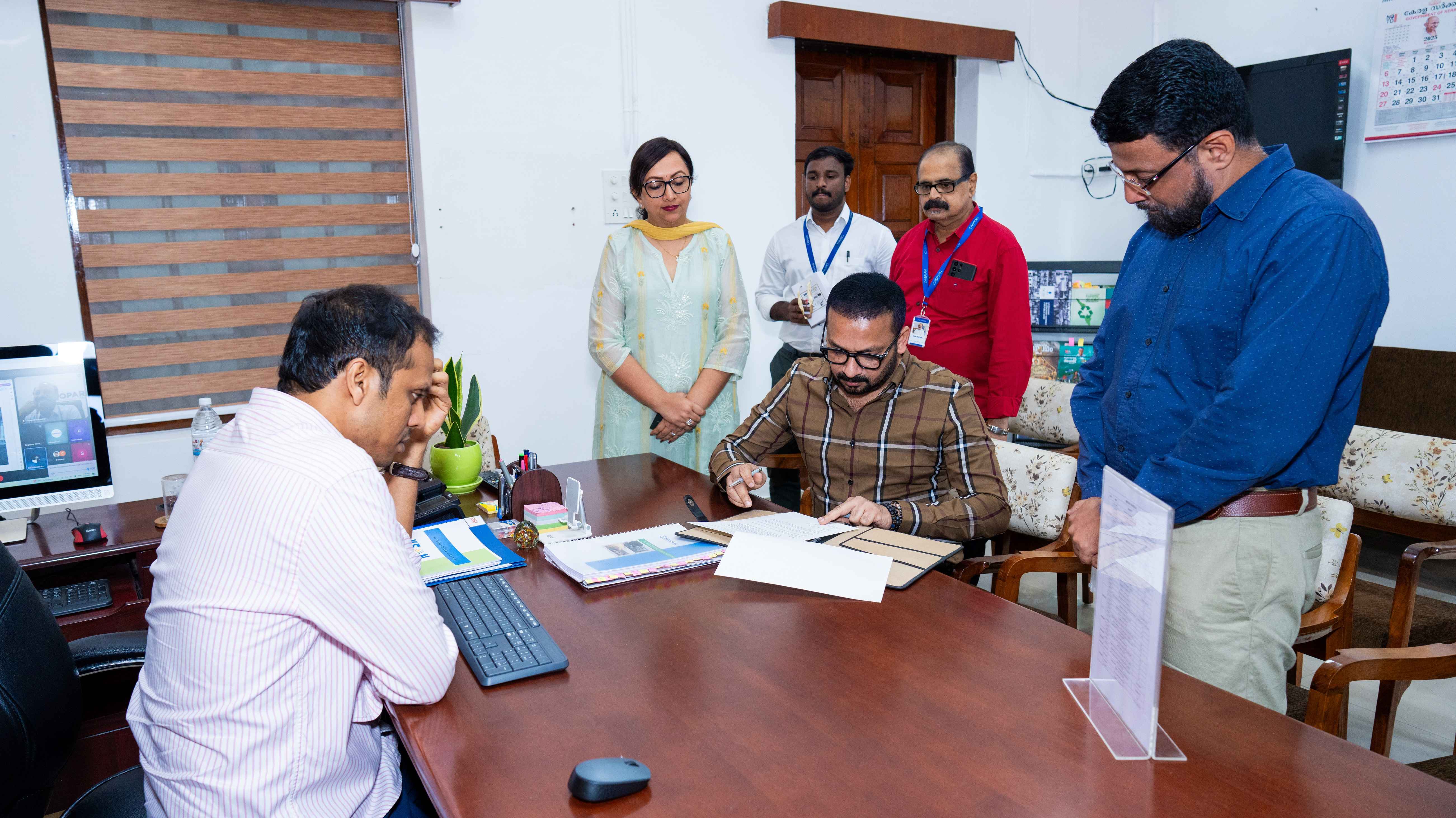 The Letter of Intent was signed and handed over in the presence of Mr. Seeram Sambasiva Rao IAS, Special Secretary (Electronics & IT), Government of Kerala, at the Secretariat.
