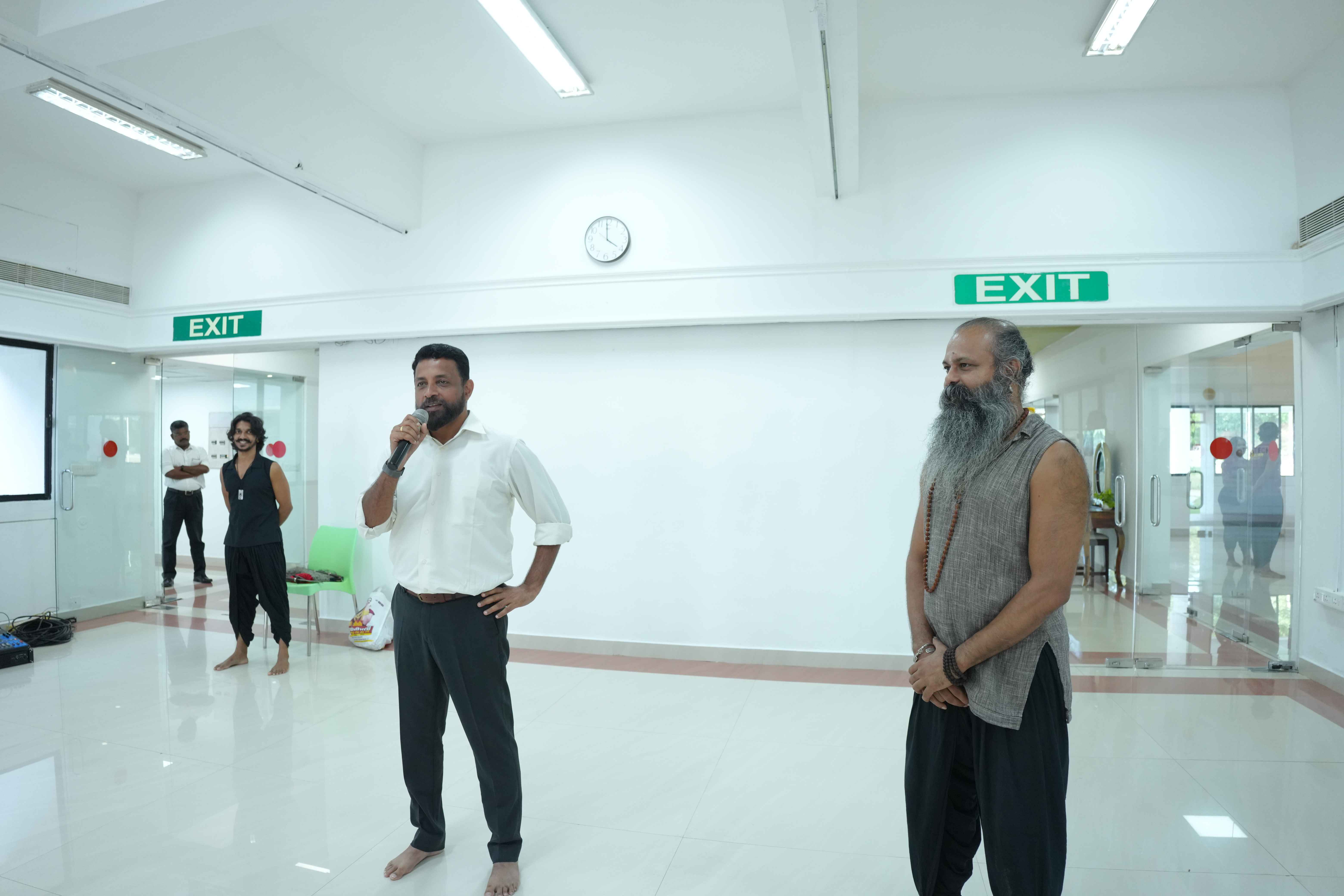 Col Sanjeev Nair (Retd), CEO Technopark, addressing the gathering.