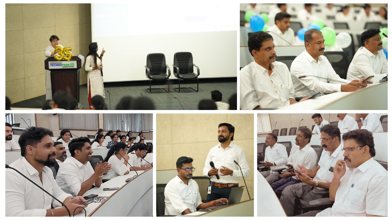 Park Centre employees gathered for Technopark's 35th anniversary celebrations.