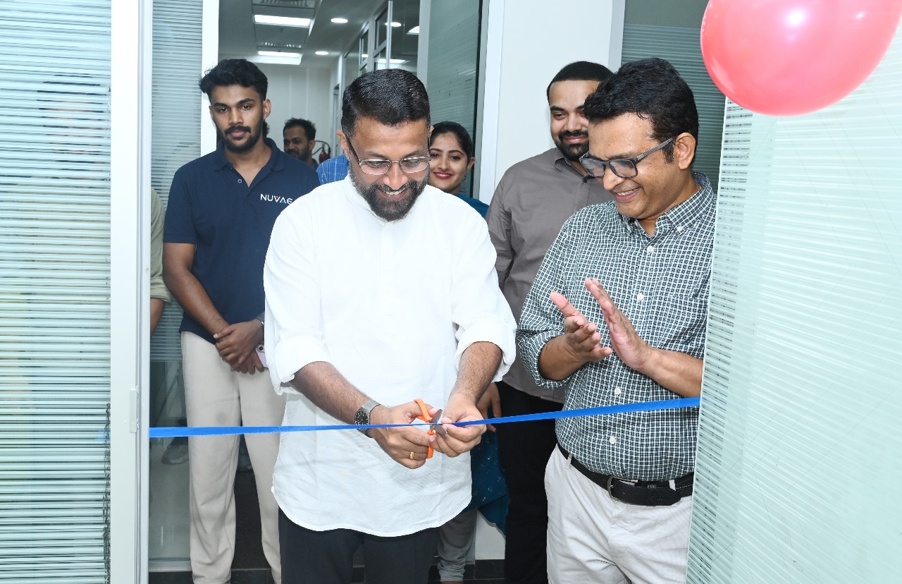 Col Sanjeev Nair (Retd), CEO Technopark, at Nuvae.ai's new office at Kabani Building, Technopark Phase IV.
