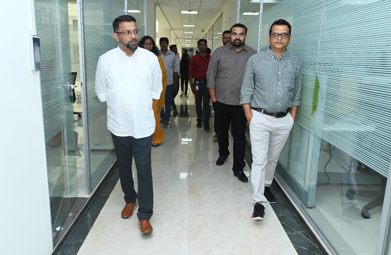 CEO Technopark touring the Nuvae.ai office with its CEO, Mr. Manu Madhusudanan.