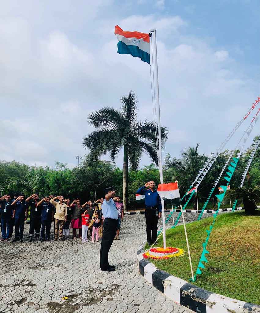 Shri Vipin Kumar S, (CFO- Kerala IT Parks), at Phase V, Kollam, Independence Day celebrations.