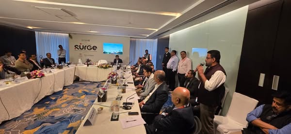 Col Sanjeev Nair (Retd), CEO Technopark, addressing the gathering at ET GCC Surge 2025.