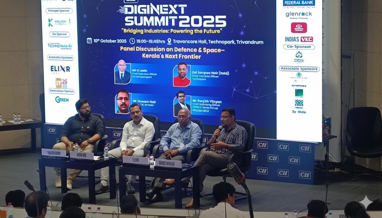 Col Sanjeev Nair (Retd), CEO Technopark, in a panel discussion.